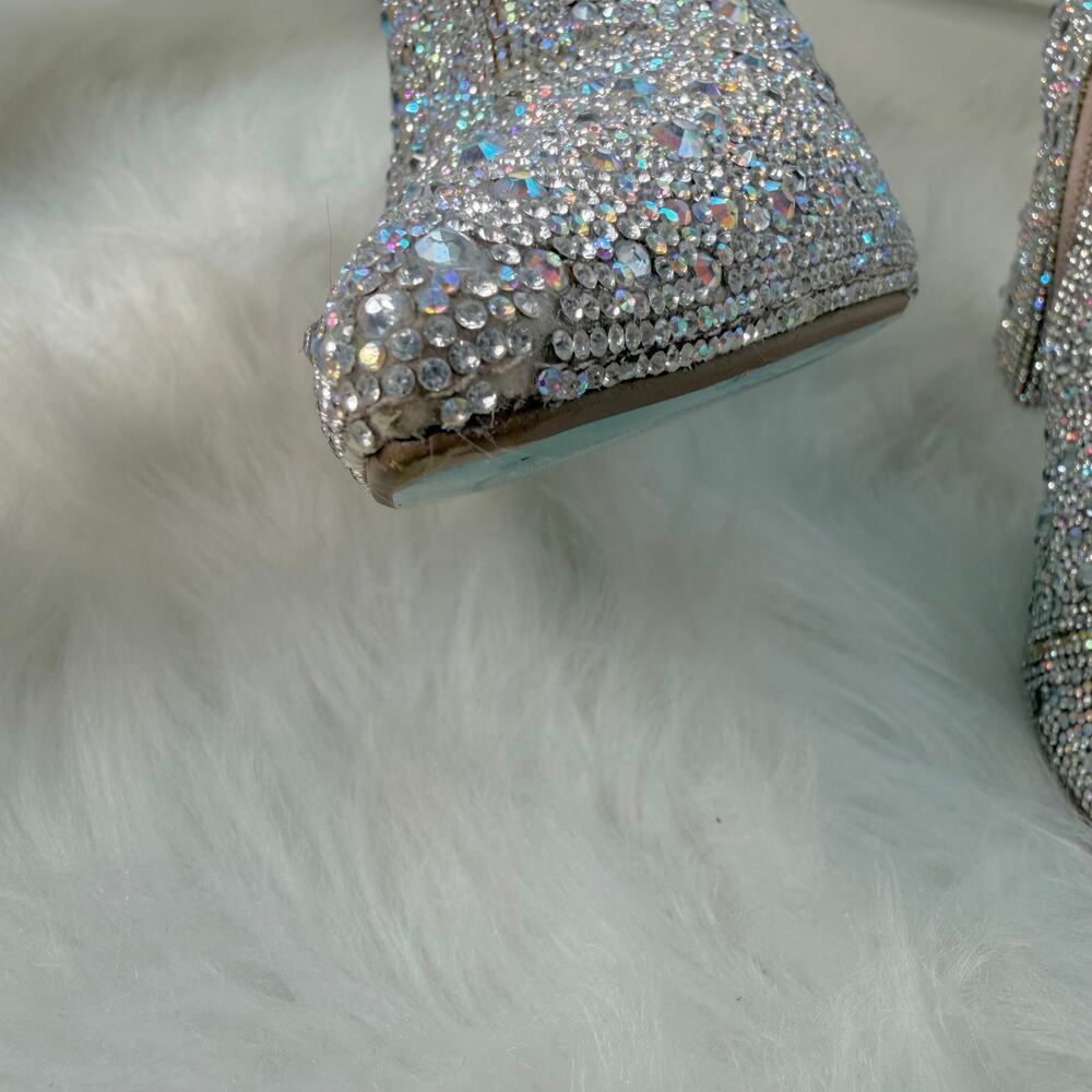 EUC Betsey Johnson Cady Rhinestone Booties Size 7 - Picture 10 of 11
